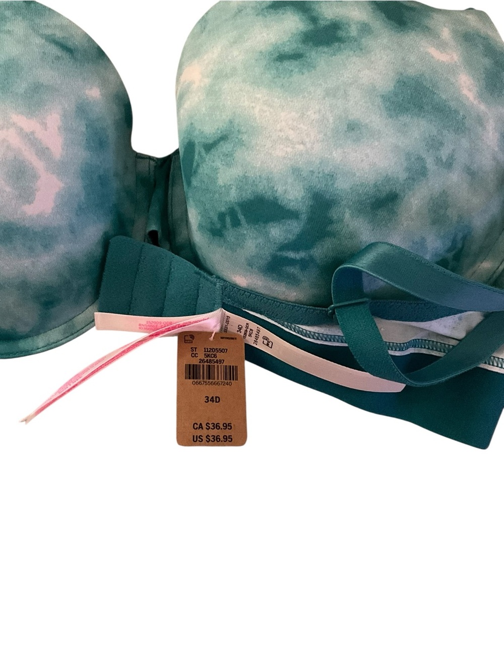 PINK Victoria's Secret Teal Tie-Dye T-Shirt Bra
